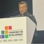 Finance minister attends global financing conference in Spain
