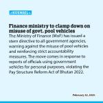 Finance ministry to clamp down on misuse of govt. pool vehicles