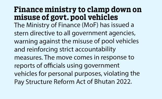 Finance ministry to clamp down on misuse of govt. pool vehicles