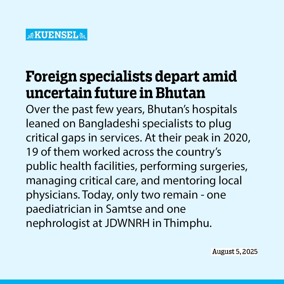 Foreign specialists depart amid uncertain future in Bhutan