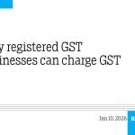 Only registered GST businesses can charge GST