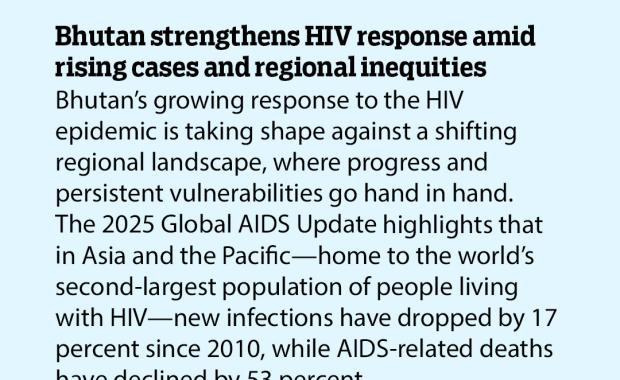 Bhutan strengthens HIV response amid rising cases and regional inequities