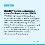 Global HIV prevention at risk amid sudden funding cuts, warns UNAIDS