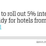 RMA to roll out 5% interest subsidy for hotels from May 1