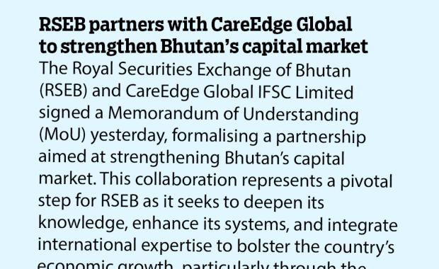 RSEB partners with CareEdge Global to strengthen Bhutan’s capital market