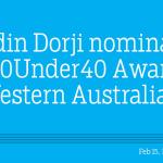 Tandin Dorji nominated for 40Under40 Award in Western Australia