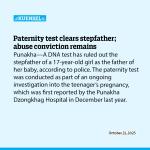 Paternity test clears stepfather; abuse conviction remains