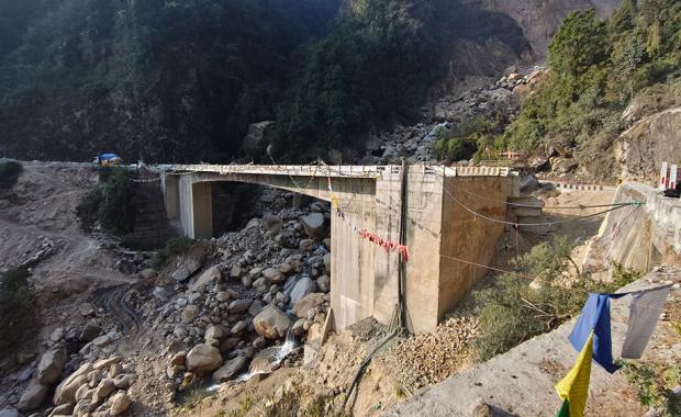 Extreme rainfall, not design flaw, caused Takti Bridge road collapse: DANTAK