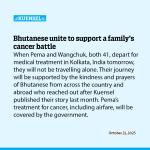 Bhutanese unite to support a family’s cancer battle