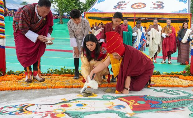 Their Majesties  grace groundbreaking ceremony of Druk Ugyen Samye Ling