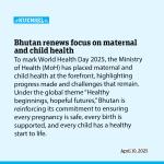 Bhutan renews focus on maternal and child health