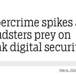 Cybercrime spikes as fraudsters prey on weak digital security