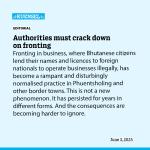 Authorities must crack down on fronting