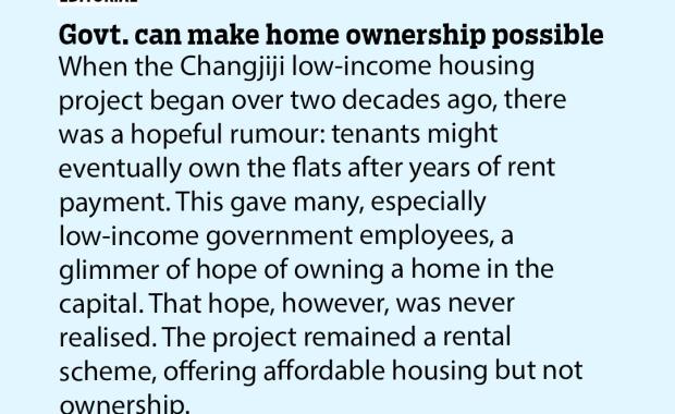 Govt. can make home ownership possible
