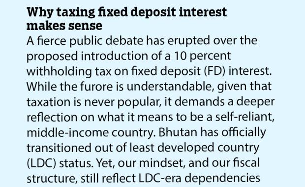 Why taxing fixed deposit interest makes sense
