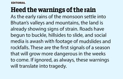 Heed the warnings of the rain