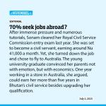 70% seek jobs abroad?