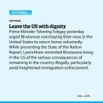 Leave the US with dignity