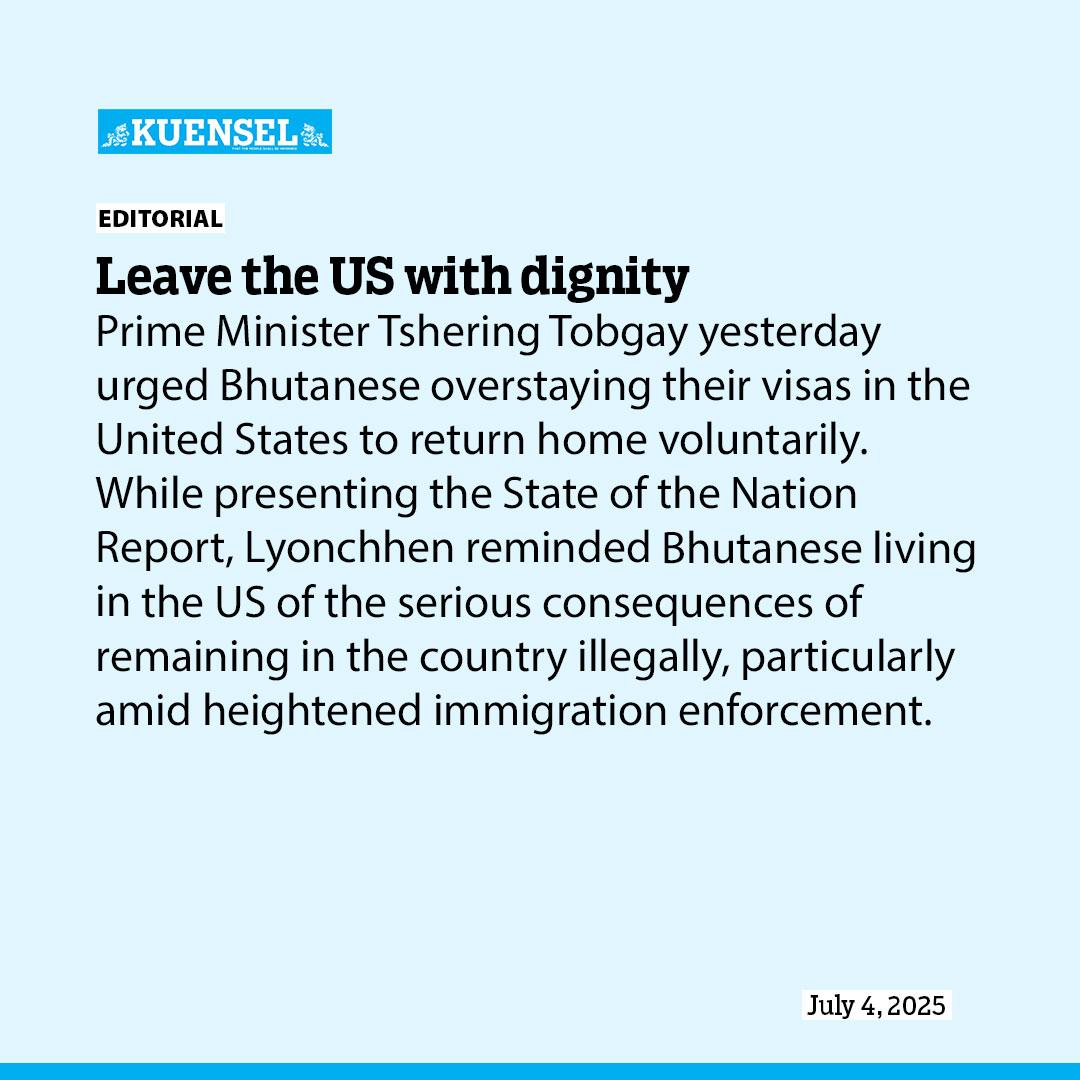 Leave the US with dignity