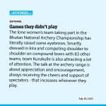 Games they didn’t play