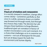 Final act of wisdom and compassion