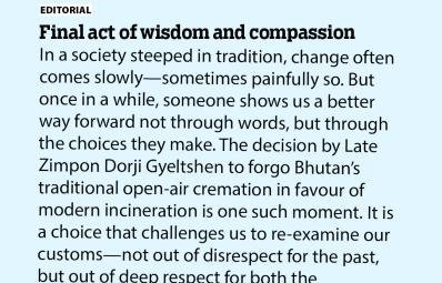 Final act of wisdom and compassion