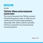 TikTok: When entertainment turns toxic