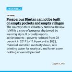 Prosperous Bhutan cannot be built on empty pockets and empty villages