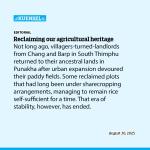 Reclaiming our agricultural heritage