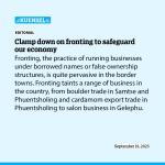 Clamp down on fronting to safeguard our economy