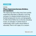 When classrooms become dividers, not equalisers