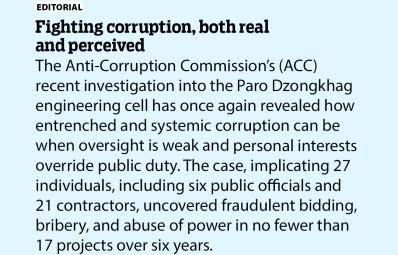 Fighting corruption, both real and perceived