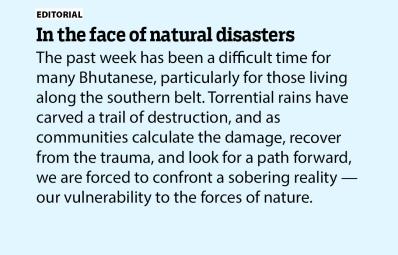 In the face of natural disasters