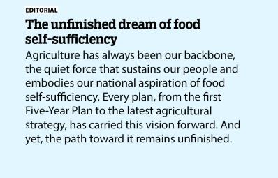 The unfinished dream of food self-sufficiency
