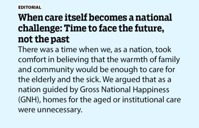 When care itself becomes a national challenge: Time to face the future, not the past