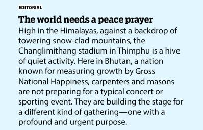 The world needs a peace prayer