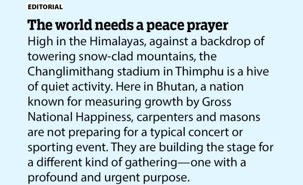 The world needs a peace prayer