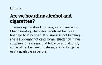 Are we hoarding alcohol and cigarettes?