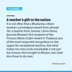 A teacher’s gift to the nation