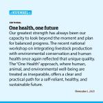 One health, one future