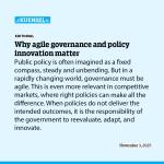 Why agile governance and policy innovation matter