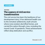 The urgency of civil service transformation