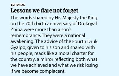 Lessons we dare not forget