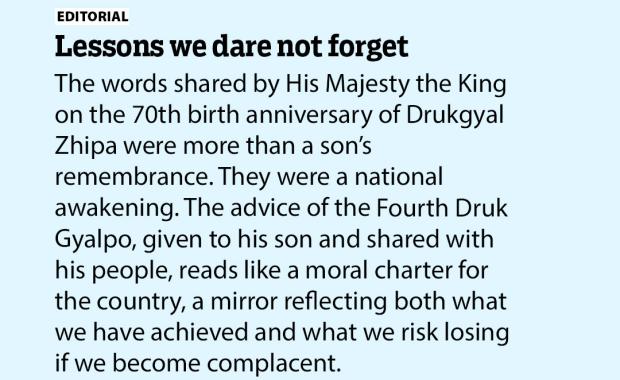 Lessons we dare not forget