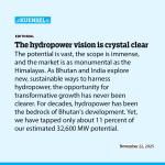 The hydropower vision is crystal clear