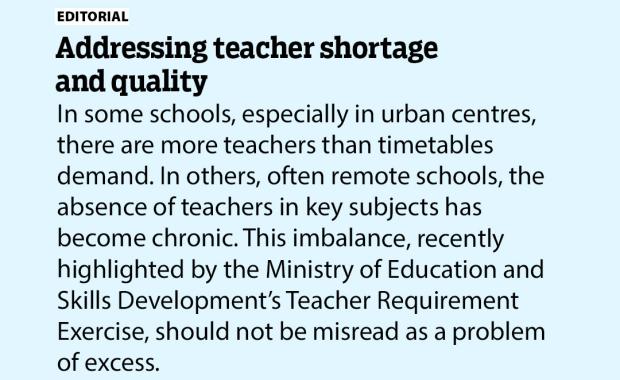 Addressing teacher shortage and quality
