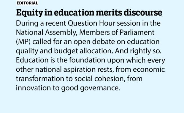 Equity in education merits discourse