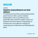 Disaster preparedness is our best defence
