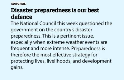 Disaster preparedness is our best defence