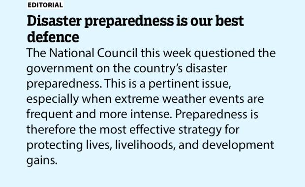 Disaster preparedness is our best defence
